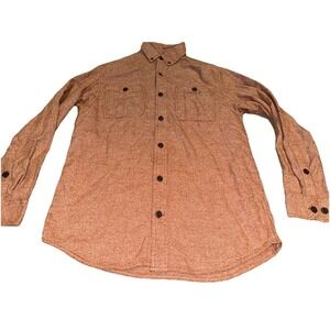 DULUTH MENS SLIM FIT Long Sleeve Orange SHIRT SZ MEDIUM